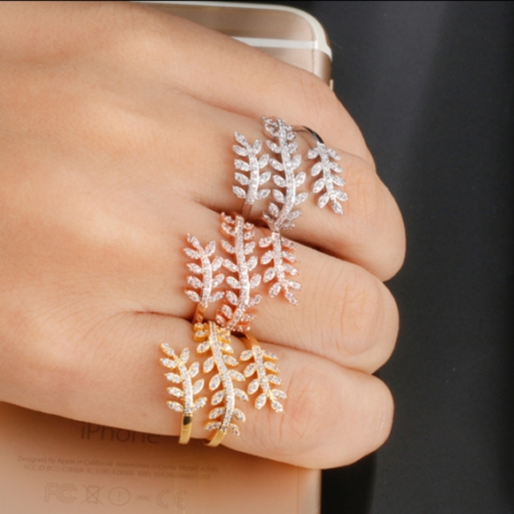 Charm Branch Adjustable Leaves Ring - Picture 4 of 4